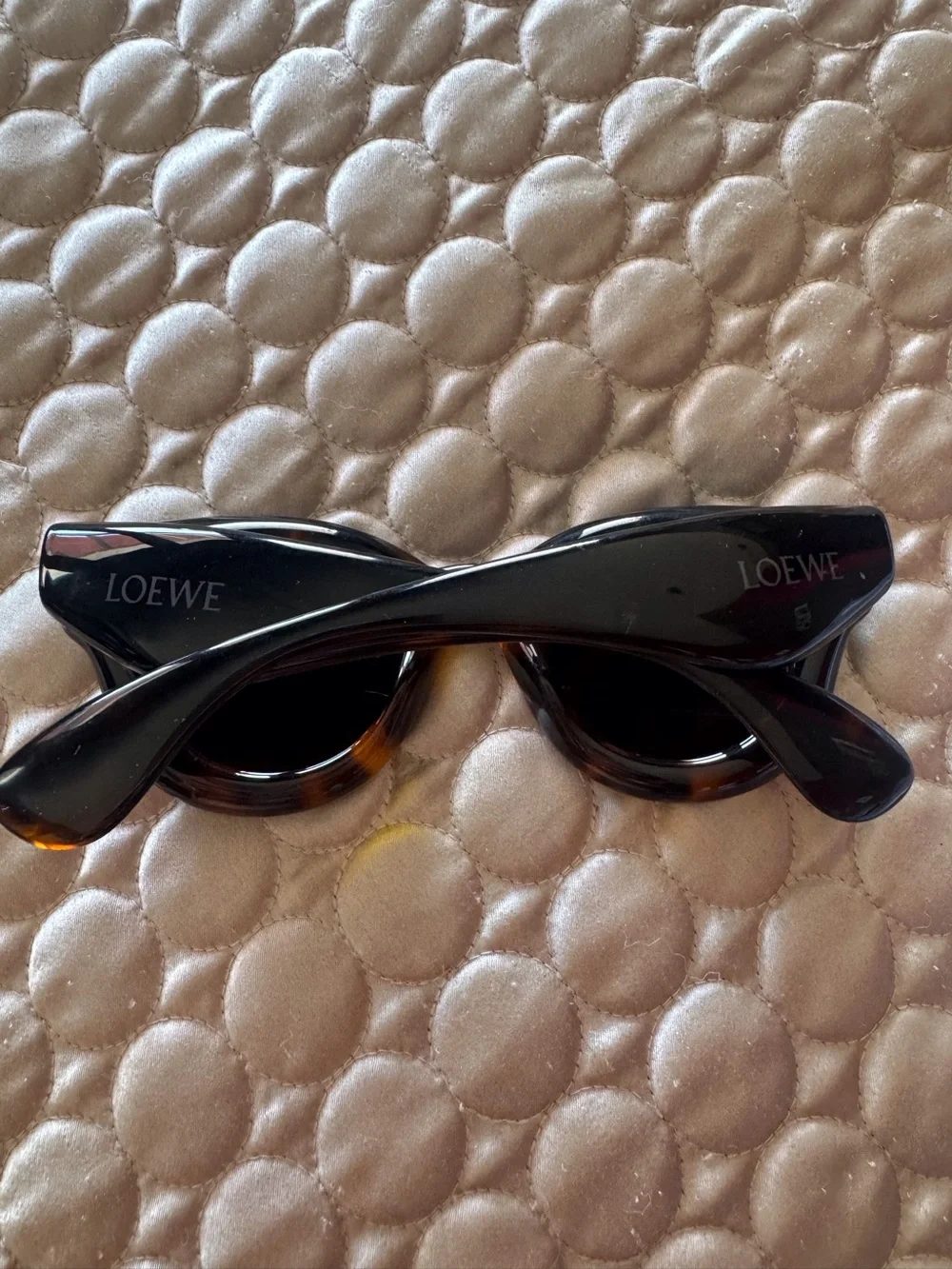 Loewe Women Tortoiseshell Round Cat-Eye Sunglasses with Dark Lenses NEW